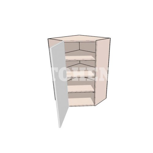 Навесной угловой диагональный шкаф