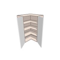 Навесной угловой L-образный шкаф